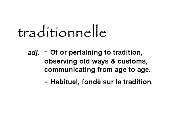 traditionnelle